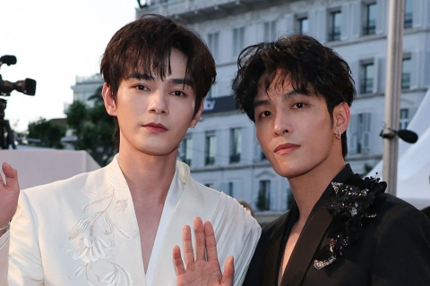He Changxi e He Yanzhao fazem história como primeiro casal BL chinês no tapete vermelho de Cannes