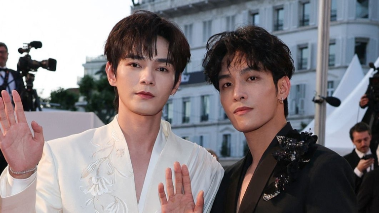 He Changxi e He Yanzhao fazem história como primeiro casal BL chinês no tapete vermelho de Cannes
