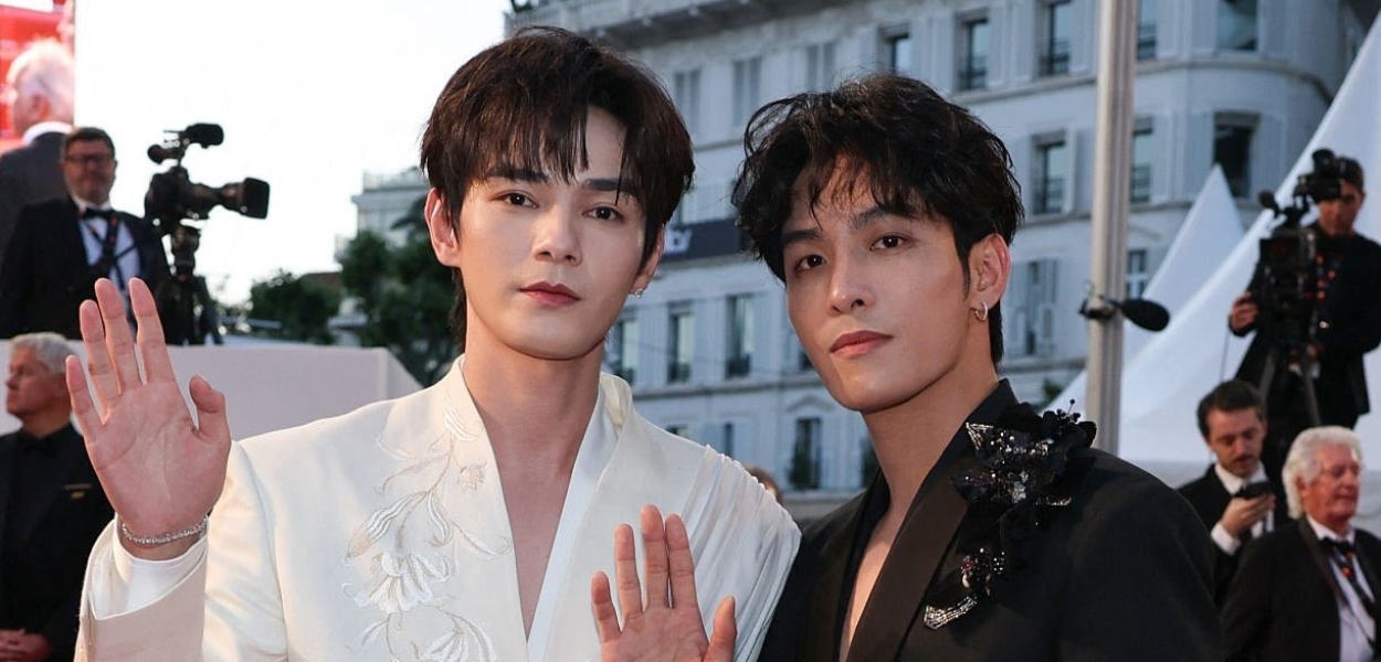 He Changxi e He Yanzhao fazem história como primeiro casal BL chinês no tapete vermelho de Cannes