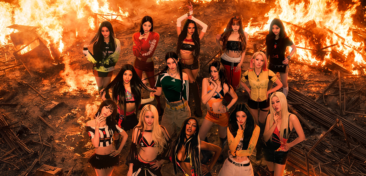 LE SSERAFIM, ILLIT e KATSEYE divulgam teaser oficial do MV de 'ICONIC BY MISTAKE'